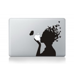 Schmetterling haar Macbook Aufkleber